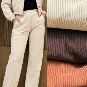 conjunto casaco veludo